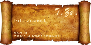 Tull Zsanett névjegykártya